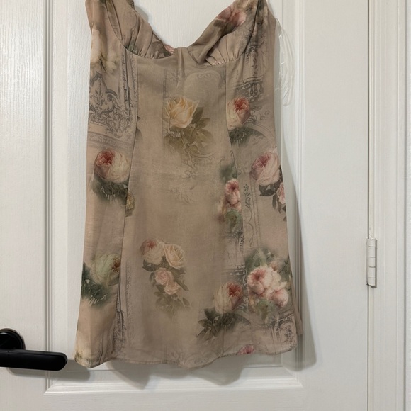 House of CB Floral Mini Dress - Cream and Pink - Picture 2 of 8